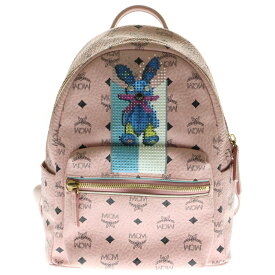 MCM(エム シー エム) ラヴィットスタッズ バッグパック ピンク【中古】【程度B】【カラーピンク】【取扱店舗新宿】