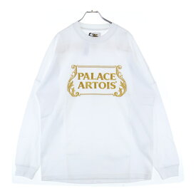 Palace Skateboards(パレススケートボーズ) サイズ:M 21SS x Stella Artois Drop Shoulder Long-Sleeve フロントロゴ刺繍 長袖Tシャツ ホワイト P20STES001【新古品/中古】【程度S】【カラーホワイト】【取扱店舗BRING THRIFT CLOSET 幕張店】