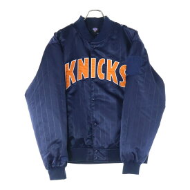 KITH(キス) サイズ:L New York Knicks Pinstripe Satin Bomber Jacket ニューヨークニックス ピンストライプ サテン ボンバージャケット ブルー KHM010422【中古】【程度A】【カラーブルー】【取扱店舗渋谷】