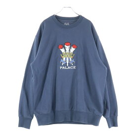 Palace Skateboards(パレススケートボーズ) サイズ:XL シガレットロゴワッペン付き クルーネックスウェットトレーナー ネイビー【中古】【程度A】【カラーネイビー】【取扱店舗原宿】