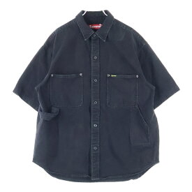 SUPREME(シュプリーム) サイズ:S 24SS Loose Fit Denim Painter Shirt ルーズフィット ペインターデニム 半袖シャツ ブラック【中古】【程度B】【カラーブラック】【取扱店舗BRING THRIFT CLOSET 幕張店】