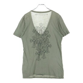 CHROME HEARTS(クロムハーツ) サイズ:M CEMETERY S/S TEE バックセメタリープリント Vネック 半袖Tシャツ カーキ【中古】【程度B】【カラーグリーン】【取扱店舗BRING心斎橋店】