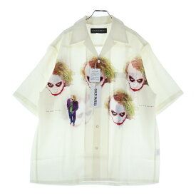 WACKO MARIA(ワコマリア) サイズ:M ×THE DARK KNIGHT TRILOGY S/S HAWAIIAN SHIRT -TYPE-5- ダークナイト ジョーカー ハワイアンシャツ 半袖シャツ アイボリー TDKT-WM-HI05【新古品/中古】【程度S】【カラーホワイト】【取扱店舗渋谷】