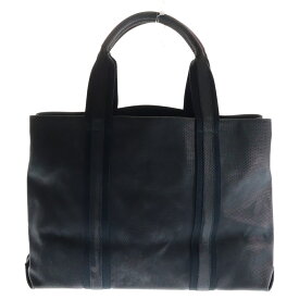 BOTTEGA VENETA(ボッテガヴェネタ) サイズ:- マルコポーロ トートバッグ ハンドバッグ ブラック PVC×レザー【中古】【程度B】【カラーブラック】【オンライン限定商品】