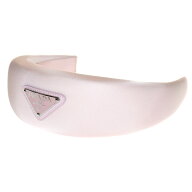 PRADA(プラダ) カチューシャ トライアングルロゴ ピンク ナイロン ヘアアクセサリー 1IH016【中古】【程…