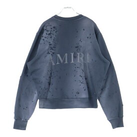 AMIRI(アミリ) サイズ:S MA Logo SHOTGUN Crewneck フロントロゴ ショットガン加工 クルーネックスウェットトレーナー ブラック【中古】【程度A】【カラーブラック】【取扱店舗WASTE_NOT名古屋店】