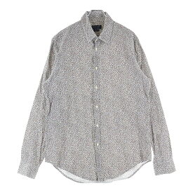 ZARA MAN(ザラマン) サイズ:L フラワー 総柄 コットン 長袖シャツ ブラウン【中古】【程度B】【カラーブラウン】【オンライン限定商品】