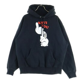 SUPREME(シュプリーム) サイズ:L 23SS ×UNDERCOVER Anti You Hooded Sweatshirt ×アンダーカバー アンチユープルオーバーパーカー ブラック【中古】【程度B】【カラーブラック】【オンライン限定商品】