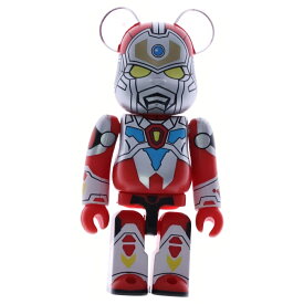 MEDICOM TOY(メディコムトイ) サイズ:100％ BE@RBRICK 電光超人グリッドマン 100% ベアブリック フィギュア レッド/シルバー【中古】【程度B】【カラーレッド】【オンライン限定商品】