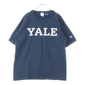 CHAMPION(チャンピオン) サイズ:L YALE フロントプリント 半袖Tシャツカットソー ネイビー C5-P301【中古】【程度B】【カラーネイビー】【オンライン限定商品】