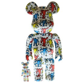 MEDICOM TOY(メディコムトイ) サイズ:100%/400% BE@RBRICK KEITH HARING 100% & 400% ベアブリック キースへリング フィギュア 人形 マルチカラー【新古品/中古】【程度S】【カラーマルチカラー】【取扱店舗BRING札幌店】