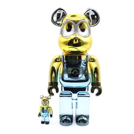 MEDICOM TOY(メディコムトイ) サイズ:100% & 400% BE@RBRICK KEVIN Chrome Ver. 100% & 400% イエロー【中古】【程度B】【カラーイエロー】【オンライン限定商品】