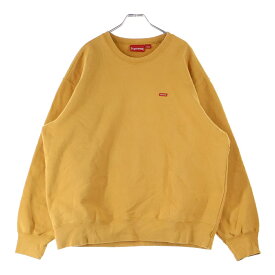SUPREME(シュプリーム) サイズ:L 21AW Small Box Logo Sweatshirt スモールボックスロゴ クルーネック スウェットトレーナー イエロー【中古】【程度B】【カラーイエロー】【取扱店舗WASTE_NOT名古屋店】