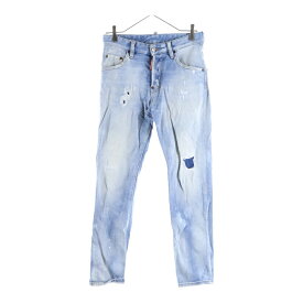 DSQUARED2(ディースクエアード) サイズ:42 20SS Skater Jean ダメージ加工 スキニーデニムパンツ インディゴ S74LB0658 S30662【中古】【程度A】【カラーブルー】【オンライン限定商品】