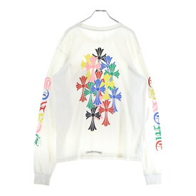 CHROME HEARTS(クロムハーツ) サイズ:L MLTCOL CEM CRS L/S マルチセメタリー 長袖Tシャツ カットソー ホワイト【中古】【程度B】【カラーホワイト】【取扱店舗WASTE_NOT名古屋店】