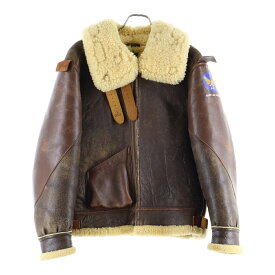 THE REAL McCOY'S(ザリアルマッコイ) サイズ:38 S B-3 フライトジャケット ムートン ボア ジャケット ブラウン【中古】【程度B】【カラーブラウン】【取扱店舗AWESOME高円寺店】