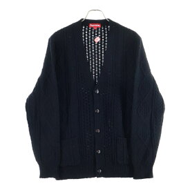 SUPREME(シュプリーム) サイズ:L 16AW Cable Knit Cardigan ケーブルニット カーディガン ブラック【新古品/中古】【程度S】【カラーブラック】【取扱店舗BRING THRIFT CLOSET 幕張店】
