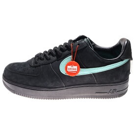 NIKE(ナイキ) サイズ:28.5cm ×TIFFANY&CO AIR FORCE 1 LOW 1837 BLACK DZ1382-001 ティファニー エアフォース1 ローカットスニーカー ブラック/ブルー US10.5/28.5cm【新古品/中古】【程度S】【カラーブラック】【取扱店舗BRING KICKS】