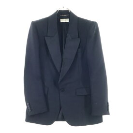 SAINT LAURENT PARIS(サンローランパリ) サイズ:46 23SS ラペル切り替えシングルブレストスモーキングジャケット ブラック 735685 Y7E63【中古】【程度B】【カラーブラック】【取扱店舗新宿】