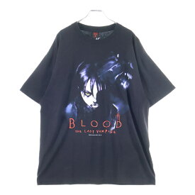 GEEKSRULE(ギークスルール) サイズ:XL ×BLOOD THE LAST VAMPIRE ブラッド ザ ラスト ヴァンパイア クルーネック半袖プリントTシャツ カットソー ブラック【中古】【程度B】【カラーブラック】【オンライン限定商品】