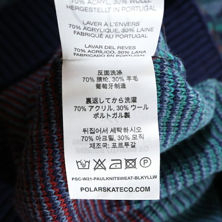 楽天市場】POLAR SKATE CO(ポーラー) サイズ:L PAUL KNIT SWEATER 