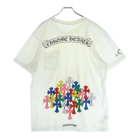 CHROME HEARTS(クロムハーツ) サイズ:L MLT COL CEM CRS TEE マルチカラーセメタリークロス クルーネック半袖Tシャツ カットソー ホワイト【中古】【程度B】【カラーホワイト】【取扱店舗新宿】