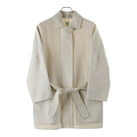 HERMES(エルメス) サイズ:38 23SS シェーヌダンクル カシミヤ ジップアップ ステンカラー コート シルバー金具 ベージュ レディース 3E0125DA【新古品/中古】【程度S】【カラーベージュ】【取扱店舗BRING京都河原町店】