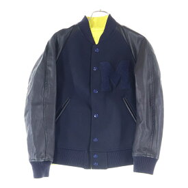 MIHARA YASUHIRO(ミハラヤスヒロ) サイズ:44 袖レザー切り替え リバーシブル スタジャン ネイビー/イエロー 81011241【中古】【程度B】【カラーネイビー】【オンライン限定商品】