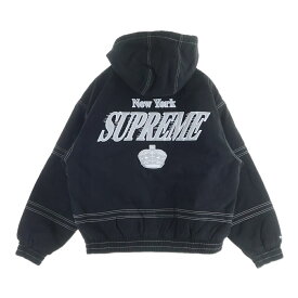SUPREME(シュプリーム) サイズ:L ×MITCHELL&NESS ミッチェルアンドネス TWILL STADIUM JACKET ツイル スタジアムジャケット ブラック【新古品/中古】【程度S】【カラーブラック】【取扱店舗BRING大宮店】