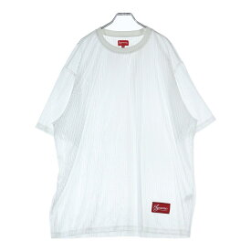 SUPREME(シュプリーム) サイズ:XXL 23SS Gradient Mesh Stripe Jersey グラディエント メッシュストライプ ジャージートップ ホワイト【中古】【程度A】【カラーホワイト】【オンライン限定商品】