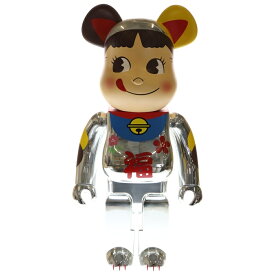 MEDICOM TOY(メディコムトイ) サイズ:1000% BE@RBRICK 招き猫 ペコちゃん 福 銀メッキ 人形 フィギュア シルバー 1000%【新古品/中古】【程度S】【カラーシルバー】【取扱店舗BRING仙台店】