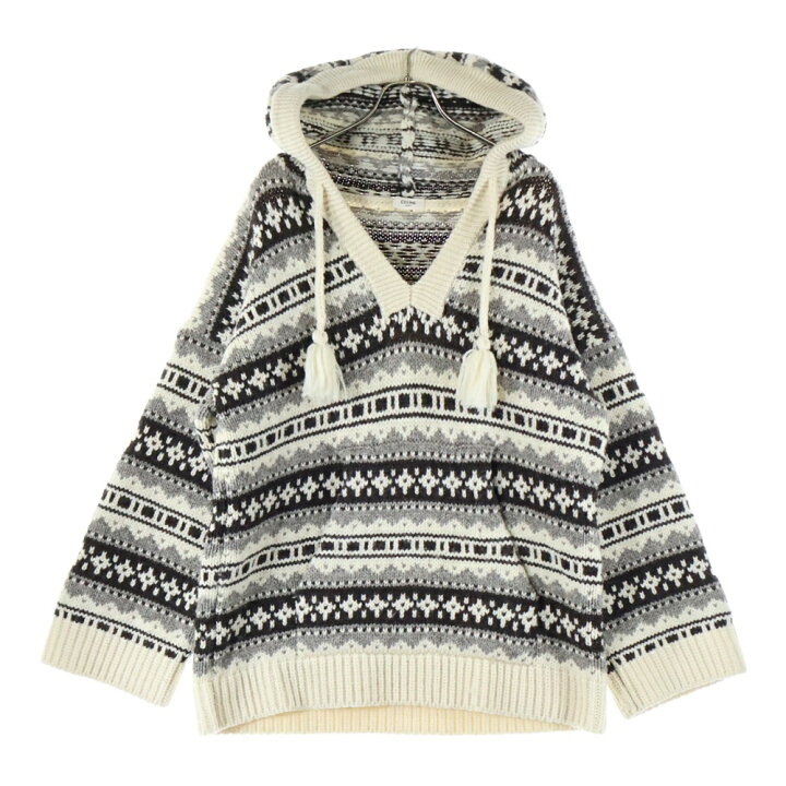 楽天市場】CELINE(セリーヌ) サイズ:L 21AW Nordic Knit Hoodie 