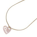 Christian Dior(クリスチャンディオール) shell logo heart neclace シェルロゴ ネックレス ゴールド/ホワイト【中古】【程度B】【カラーゴールド】【オンライン限定商品】