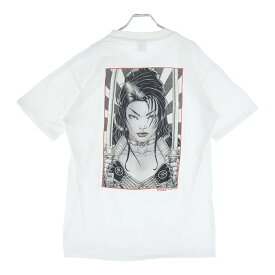 VINTAGE(ヴィンテージ) サイズ:L 90S SHI ANA ISHIKAWA anvilタグ クルーネック半袖Tシャツ カットソー ホワイト【中古】【程度B】【カラーホワイト】【オンライン限定商品】