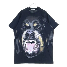 GIVENCHY(ジバンシィ) サイズ:XS 18SS Rottweiler T-Shirt ロットワイラー ドッグプリント半袖Tシャツ ブラック BM705L3Y1P【新古品/中古】【程度S】【カラーブラック】【取扱店舗渋谷】