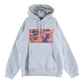 SUPREME(シュプリーム) サイズ:L 22AW Gremlins Hooded Sweatshirt グレムリン フロントプリント スウェット プルオーバーパーカー グレー【中古】【程度B】【カラーグレー】【取扱店舗BRING福岡天神店】