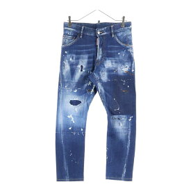 DSQUARED2(ディースクエアード) サイズ:42 18AW Kenny jean リペア加工 デニムパンツ インディゴ S71LB0513 S30342【中古】【程度B】【カラーブルー】【取扱店舗BRING札幌店】