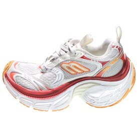 BALENCIAGA(バレンシアガ) サイズ:37 10XL SNEAKER テンエックスエル レースアップ チャンキーソール ローカットスニーカー レディース ホワイト/レッド/オレンジ 792778【中古】【程度B】【カラーレッド】【取扱店舗BRING渋谷ANNEX店】