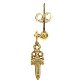 CHROME HEARTS(クロムハーツ) 22K DRP STCK DGGR スタックダガードロップ ピアス ゴールド【中古】【程度B】【カラーゴールド】【取扱店舗BRING札幌店】