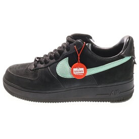 NIKE(ナイキ) サイズ:28.0cm ×TIFFANY&CO AIR FORCE 1 LOW 1837 BLACK ティファニー エアフォース1 ローカットスニーカー ブラック US10/28cm DZ1382-001【中古】【程度B】【カラーブラック】【取扱店舗新宿】
