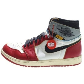 NIKE(ナイキ) サイズ:US8.5/26.5cm ×UNION AIR JORDAN 1 RETRO HIGH OG CHICAGO ユニオン エアジョーダン1 ハイカットスニーカー レッド US8.5/26.5cm HV8563-600【中古】【程度B】【カラーレッド】【取扱店舗BRING仙台店】
