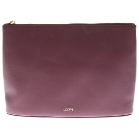 LOEWE(ロエベ) OBLONG POUCH PLAI CRIMSON オブロング ポーチ プライ クリムゾン クラッチバッグ レッド Q730C63X01【中古】【程度A】【カラーレッド】【オンライン限定商品】