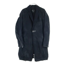 FAGASSENT(ファガッセン) サイズ:1 TOSHIKI AOKI 16AW VANITY Wax Coated Denim Coat ヴァニティ ワックスコーテッドデニムコート ワックス加工シングルコート FGS-16AWH-CF1【中古】【程度B】【カラーブラック】【取扱店舗BRING渋谷ANNEX店】