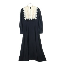 Her lip to(ハーリップトゥ) サイズ:M LE GRAND MIDI DRESS レースカラー ル グラン ミディ ロングドレス ブラック レディース 1224305090【中古】【程度B】【カラーブラック】【オンライン限定商品】