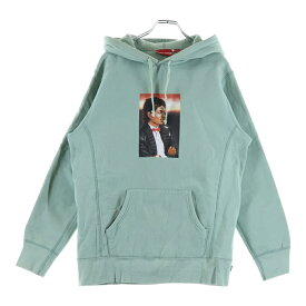 SUPREME(シュプリーム) サイズ:M 17SS Michael Jackson Hooded Sweatshirt マイケルジャクソン スウェットプルオーバーパーカー フーディー ミントグリーン【中古】【程度B】【カラーグリーン】【取扱店舗BRING福岡天神店】