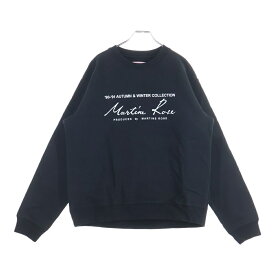 MARTINE ROSE(マーティンローズ) サイズ:L Sweatshirt ロゴプリント クルーネックスウェットトレーナー ブラック【中古】【程度A】【カラーブラック】【取扱店舗BRING仙台店】