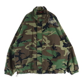SUPREME(シュプリーム) サイズ:XL Spellout Embroidered Ripstop Jacket 袖ロゴ刺繍 カモ柄 ジャケット カーキ【中古】【程度B】【カラーカーキ】【取扱店舗BRING梅田茶屋町店】