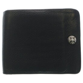 CHROME HEARTS(クロムハーツ) 1SNAP 1スナップ クロス ボールボタン レザーウォレット 財布 ブラック BCA361【中古】【程度B】【カラーブラック】【取扱店舗BRING仙台店】