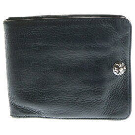 CHROME HEARTS(クロムハーツ) 1SNAP 1スナップ クロス ボールボタン レザーウォレット 財布 ブラック BCA361【中古】【程度B】【カラーブラック】【取扱店舗BRING仙台店】