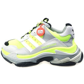 BALENCIAGA(バレンシアガ) サイズ:43 ×adidas Triple S Sneaker 712821 アディダス トリプルS ローカットスニーカー ネオン 43【中古】【程度A】【カラーイエロー】【取扱店舗BRINGアメリカ村店】